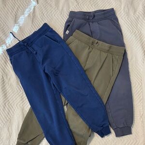 Kids' Cozy Jogger Trio - Navy, Olive, and Charcoal